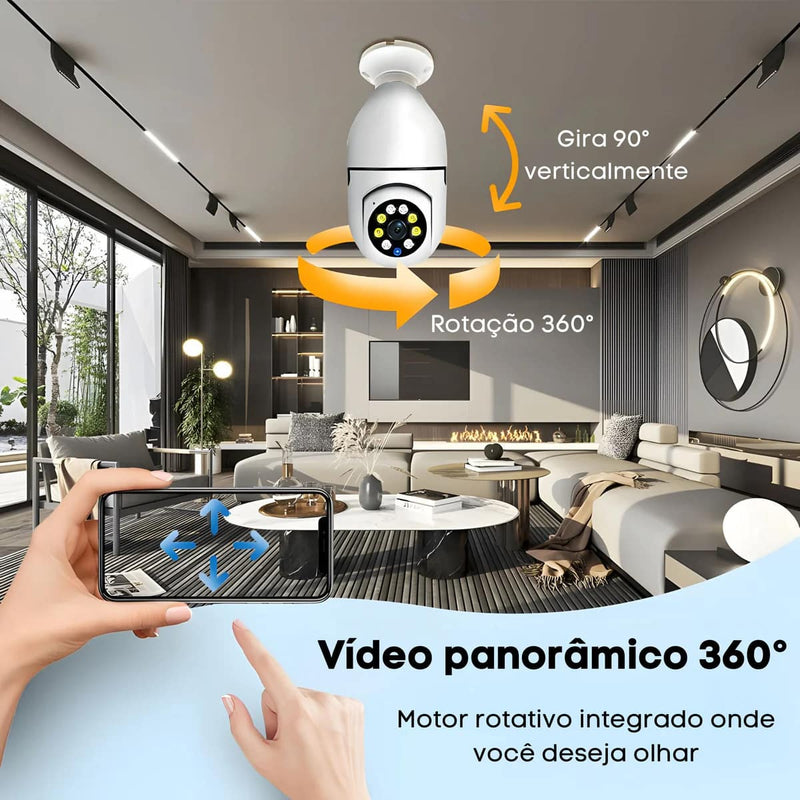 Câmera de Segurança sem Fio WiFi 360