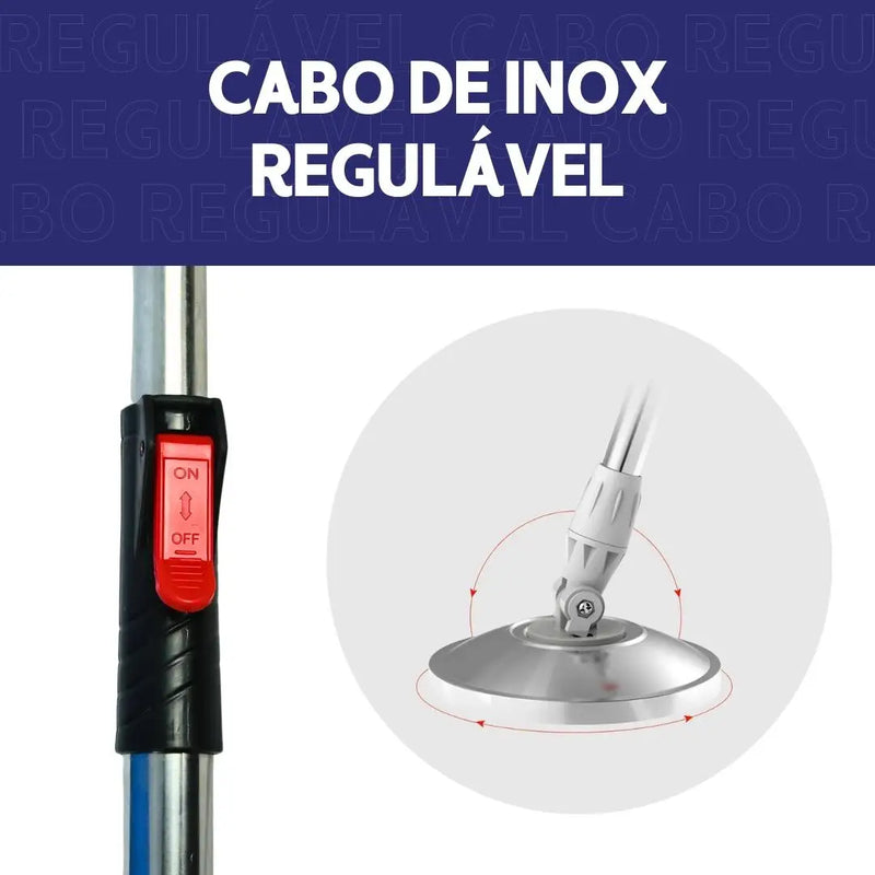 Mop Giratório Com Cesto em Inox