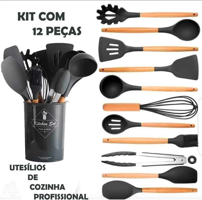 Kit c/12 Peças de Silicone para Cozinha