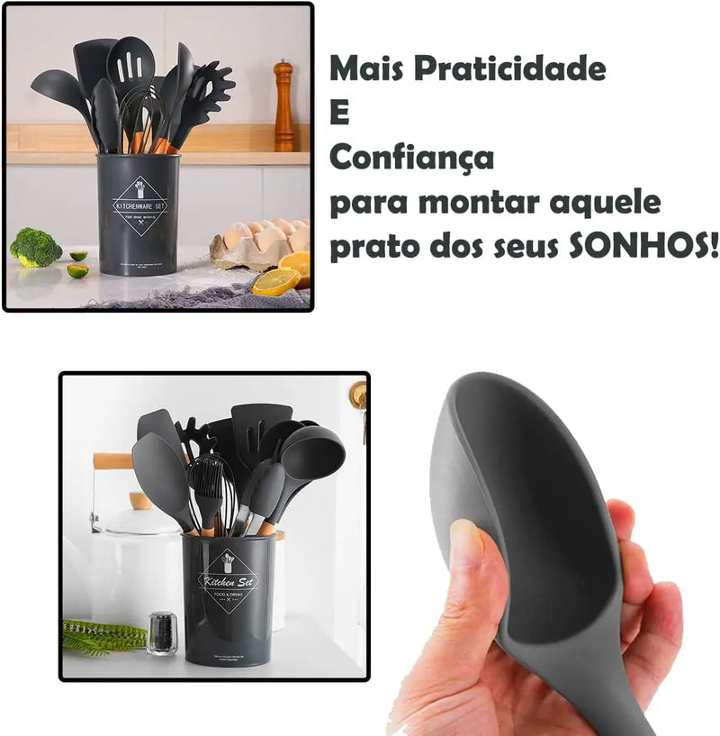 Kit c/12 Peças de Silicone para Cozinha