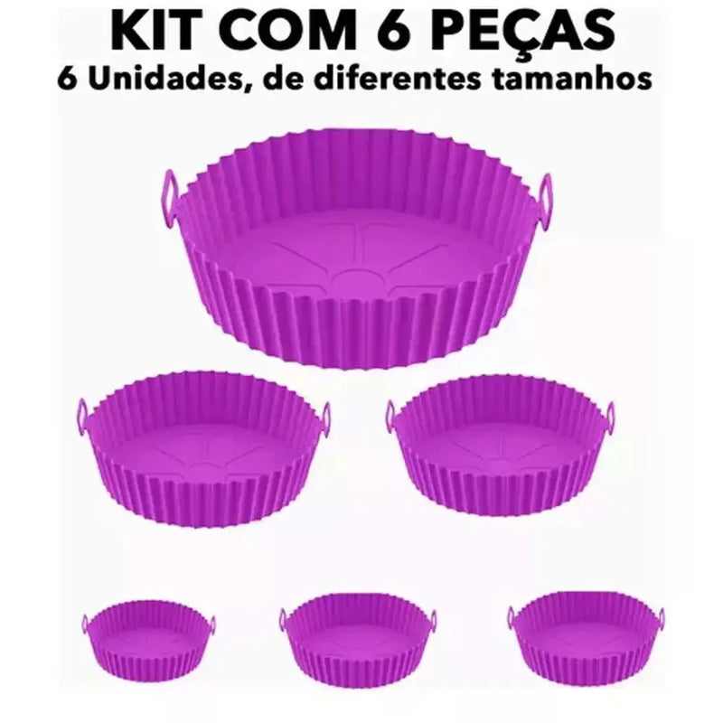 Kit 6 Capas Protetoras de Silicone para AirFryer